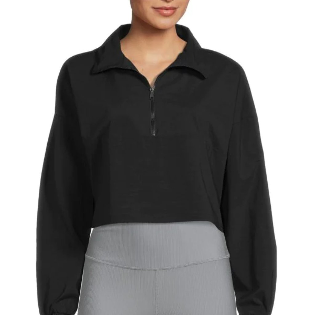 Cropped Quarter Zip Pullover